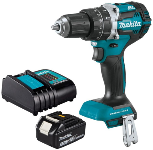 Makita dhp487sf 18 V Schlagbohrmaschine/Schraubendreher bürstenloser 3,0-Ah-Akku (1 Stück), Ladegerät