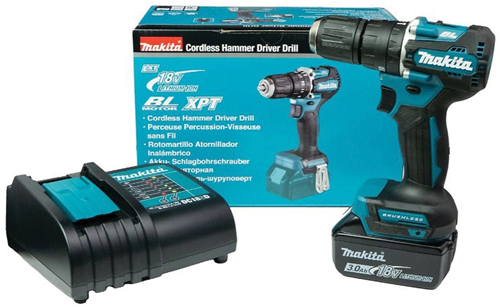 Makita dhp487sf 18 V Schlagbohrmaschine/Schraubendreher bürstenloser 3,0-Ah-Akku (1 Stück), Ladegerät