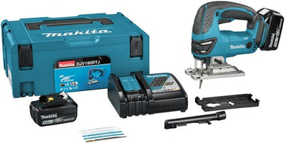 Makita djv180rtj | 18-V-Stichsäge | D-Griff | 5,0 Ah Akku (2 Stück) Schnellladegerät | in mbox djv180rtj
