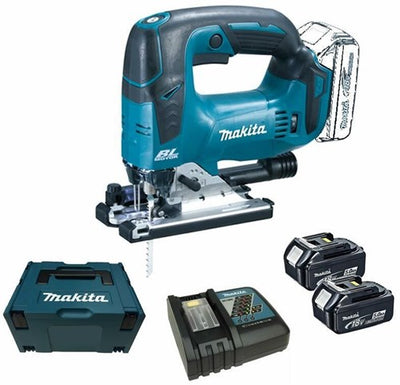 Akku-Stichsäge von Makita mit D-Griff, 18 V, 5,0 Ah