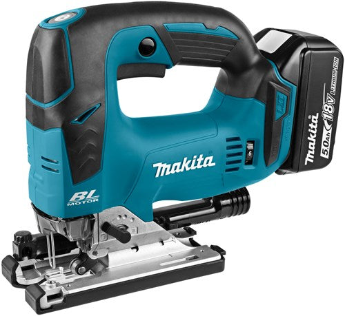 Akku-Stichsäge von Makita mit D-Griff, 18 V, 5,0 Ah