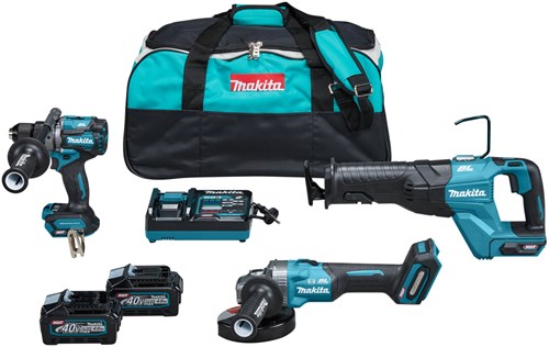 Makita dk0159g301 | Kombinationsset | 40 V max. | 4,0 Ah Akku | Schnellladegerät | df001g, ga005, jr001g | im Beutel