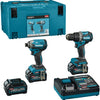 Makita dk0198g201 | 40 V max. Combset-Bohrer und (Schlag-)Schrauben | 3 x 2,5 Ah Akku + Schnellladegerät – dk0198g201