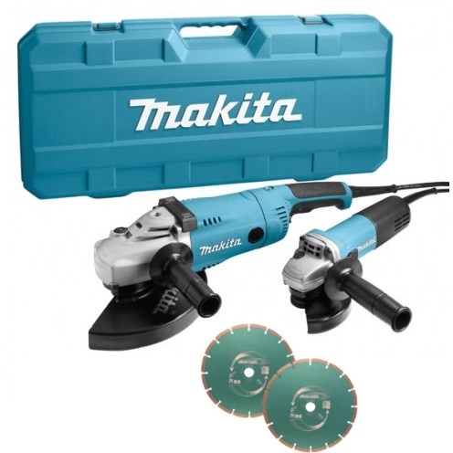 Makita dk1163gx Winkelschleifer-Set ga9020 + 9558 | + Diamantscheiben - dk1163gx