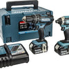 Makita DLX2131JX 18V Akku-Schlagbohrschrauber DHP482 + Schlagschrauber DTD152 Kombiset (2x 3,0Ah Akku) in MBox
