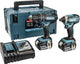 Makita DLX2131JX 18V Akku-Schlagbohrschrauber DHP482 + Schlagschrauber DTD152 Kombiset (2x 3,0Ah Akku) in MBox