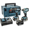 Makita DLX2131JX1 18V Akku-Schlagbohrschrauber DHP482 + Schlagschrauber DTD152 Kombiset (3x 3,0Ah Akku) in MBox