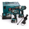 Makita dlx2145tj Kombinationsset | Akku-Schlagbohrschrauber DHP458 + Akku-Schlagschrauber DTD152 | 18 V 5,0 Ah Li-Ion