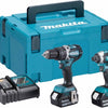 Makita dlx2180tj – Akku-Schlagbohrschrauber DHP484 + Akku-Schlagschrauber DTD153, 18 V, 5,0 Ah, Li-Ion