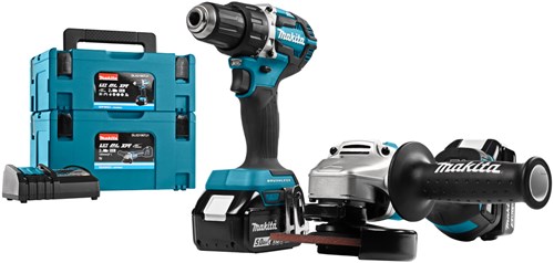 Makita Kombinationsset DDF484 DGA504 18 V 5,0 Ah