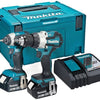 Makita dlx2507tj 18 V Kombipaket DHP489 Schlagbohrmaschine + dtd153z Schlagschrauber 5,0 Ah Akku (2 Stück), in Mbox