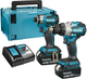 Makita dlx2528tj 18 V Kombipaket DHP489 Schlagbohrmaschine + dtd173z Schlagschrauber 5,0 Ah Akku (2 Stück), in Mbox