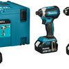Makita dlx2545tj 18 V Kombinationsset ddf492 Bohrmaschine/Schraubendreher + dtd153 Schlagschrauber (2x 5,0 Ah und Ladegerät) in Mbox – dlx2545tj
