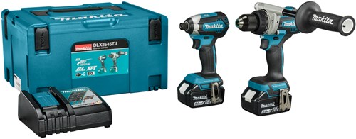 Makita dlx2545tj 18 V Kombinationsset ddf492 Bohrmaschine/Schraubendreher + dtd153 Schlagschrauber (2x 5,0 Ah und Ladegerät) in Mbox – dlx2545tj