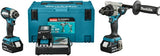 Makita dlx2550tj 18 V Kombinationsset DHP492 (Schlag) Bohrmaschine/Schraubendreher + dtd153 Schlagschrauber (3x 5,0 Ah Akku und Ladegerät) in Mbox – dlx2550tj - afbeelding 2