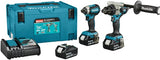 Makita dlx2550tj 18 V Kombinationsset DHP492 (Schlag) Bohrmaschine/Schraubendreher + dtd153 Schlagschrauber (3x 5,0 Ah Akku und Ladegerät) in Mbox – dlx2550tj - afbeelding 1