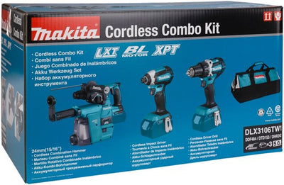 Makita dlx3106tw1 | Kombinationsset mit ddf484, dtd153z und hebr242 | 18 V – dlx3106tw1