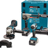 Makita dlx3155tj | Kombinationsset | 18v | Bohren, (Schlag-)Schrauben und Schleifen | einstellen | 5,0 ah | in mbox - dlx3155tj