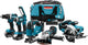 Makita dlx6082t Combo-Set 18 V Li-Ion mit 3 x 5,0 Ah-Akkus – für (Schlag-)Bohrmaschinen, (Schlag-)Schrauben, Sägen und Schleifen – dlx6082t