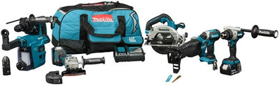 Makita dlx7031tx1 Kombinationsset – ddf492 + dtd153 + hebr243 + dga504 + dhs660 + djr187 + dtm52 | inkl. 2x 5,0 Ah Akku und Ladegerät - dlx7031tx1