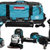 Makita dlx8026tw1 18V Kombiset für (Schlag-)Schrauben, (Schlag-)Bohrmaschinen, Schleifen, Sägen und Montieren mit Multitool 5,0 Ah Akkus (3 Stk.) – dlx8026tw1