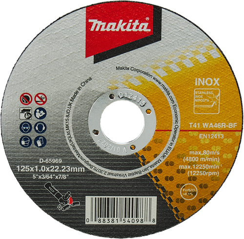 Makita-Trennscheibe 125 x 1,0 mm Edelstahl – D-65969-50