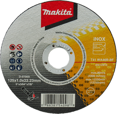 Makita-Trennscheibe 125 x 1,0 mm Edelstahl – D-65969-50