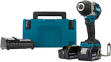 Makita dtw700rtj 18 V Schlagschrauber 1 2 700 nm mit Reibring und Loch für Sicherungsstift | 5,0 Ah Akku (2 Stück), Schnellladegerät, Mbox - afbeelding 1