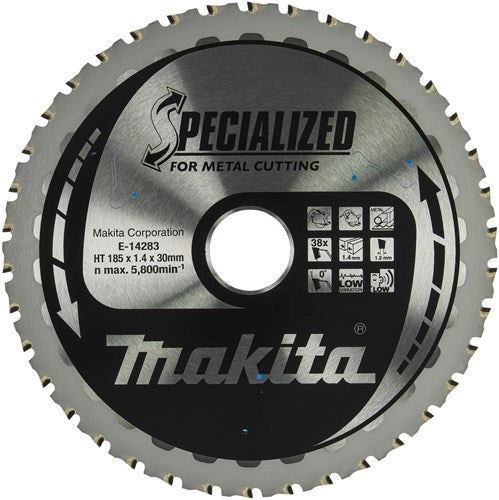 Makita Zubehör Kreissägeblatt Stahl | spezialisiert 185x30x1,4 38t 0g - e-14283 e-14283