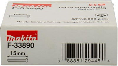 Zubehör für Makita-Bohrer, Länge 15 mm, Ausführung verzinkter Draht, Stärke 1,61 mm – F-33890