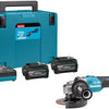 Makita ga032gu201 xgt 40v max Akku-Winkelschleifer | 125mm | 2 Akkus und Ladegerät im Koffer – ga032gu201