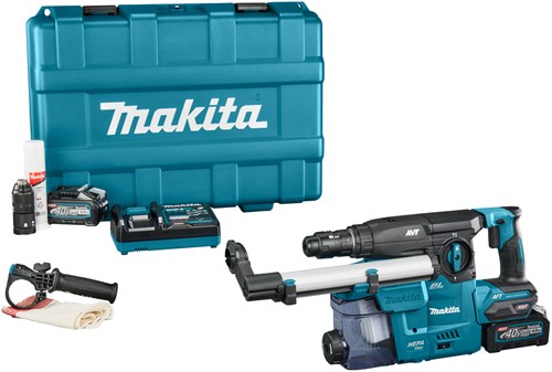 Makita HR009GM202 Akku-Kombihammer | 40 V max. | sds-plus | 2 x 4,0 Ah Akku + Schnellladegerät | im Kunststoffkoffer - hr009gm202