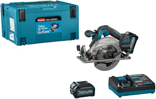 Makita hs012gd201 | 40 V max. | Akku-Kreissäge | 165mm | 2 x 2,5 Ah Akku + Schnellladegerät | in mbox hs012gd201