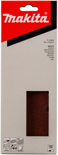 Makita Zubehör Schleifblatt K100 93x228 rot g. - p-31865