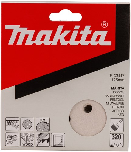 Makita Zubehör Schleifscheibe K320 125 weiß v. - p-33417