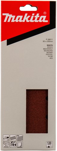 Makita Zubehör Schleifblatt K120 93x228 rot g. - e-18085