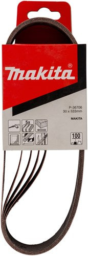 Makita Zubehör Schleifband K100 30x533 rot - P-36706