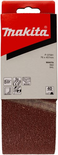 Makita Zubehör Schleifband K40 76x457 rot - P-37091