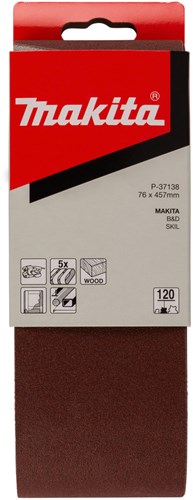 Makita Zubehör Schleifband K120 76x457 rot - P-37138
