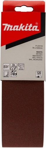 Makita Zubehör Schleifband K120 76x533 rot - P-37219