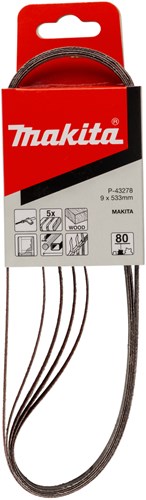 Makita Zubehör Schleifband K80 9x533 rot – P-43278
