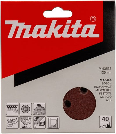 Makita Schleifscheibe 125mm P40 (10 Stück)