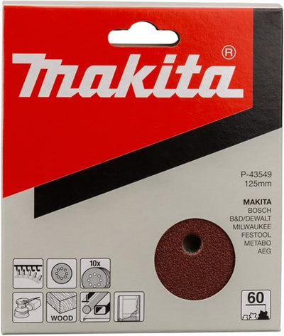 Makita Schleifscheibe 125mm P60 (10 Stück)