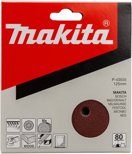 Makita Schleifscheibe 125mm P80 (10 Stück)