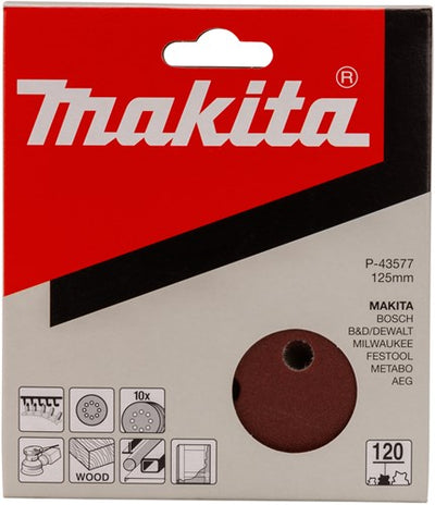 Makita Schleifscheibe 125mm P120 (10 Stück)