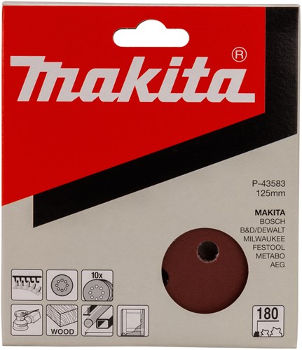 Makita Schleifscheibe 125mm P180 (10 Stück)