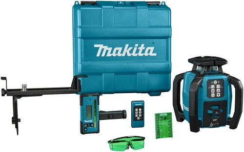 Makita Rotationslaser grün | 800 Meter | ohne Akkus und Ladegerät | im Kunststoffkoffer - skr001z
