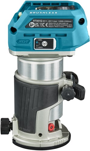 Makita rt001gz14 Ober- und Kantenfräse | 40 V max. | ohne Akkus und Ladegerät | im Karton - rt001gz14