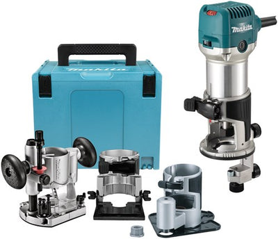 Makita rt0702cx3j | 230 V Kantenfräser | mit verschiedenen Füßen | in mbox - rt0702cx3j