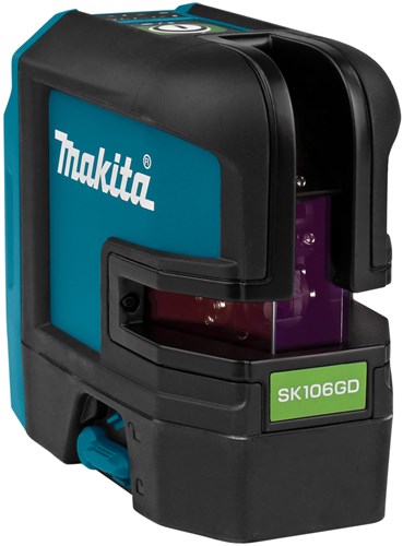 Makita sk106gdz Kreuzlinien-Punktlaser grün ohne Akkus und Ladegerät, im Karton mit Tasche – sk106gdz